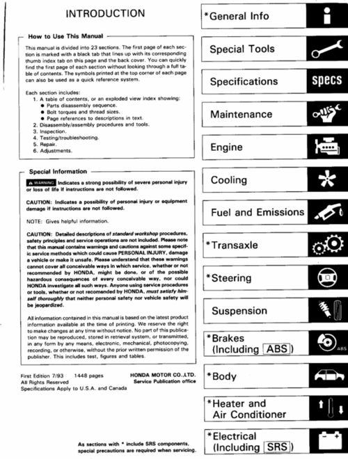 Honda accord service manual pdf